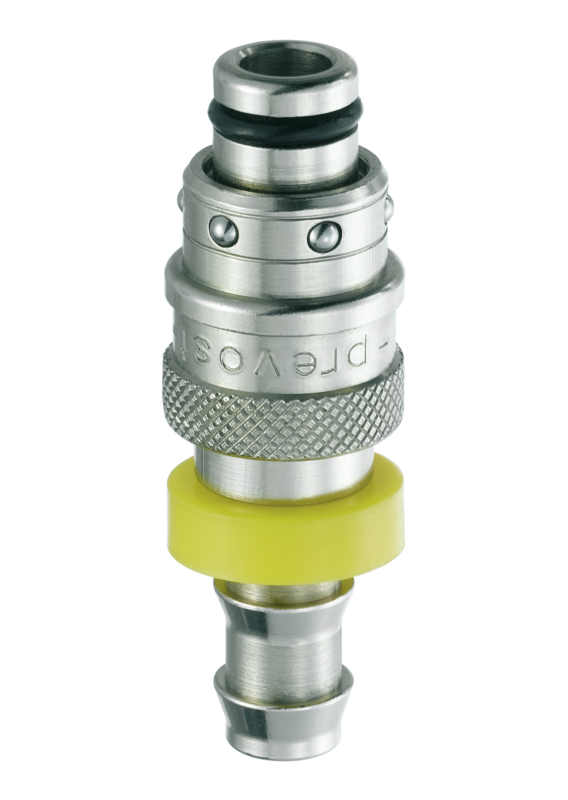 Fiche Coupleur refroidissement moule passage 8 mm  droite pour flexible auto-serreur Pour tuyau Ø int. = 10 mm 